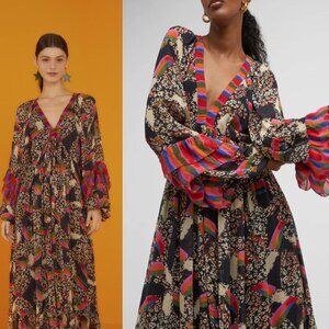Farm Rio Leopard Toucans Maxi Dress